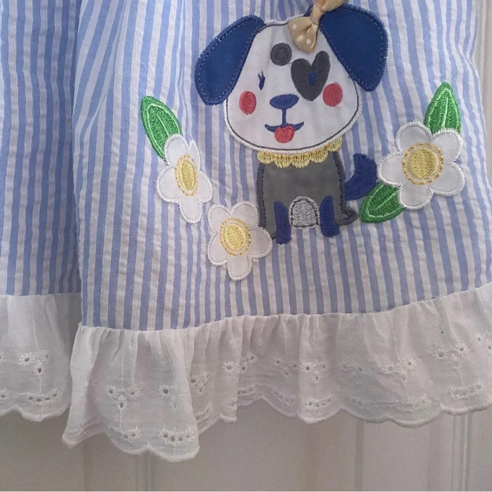 Nannette Puppy Appliqué Dress